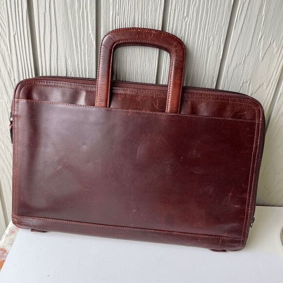 Wilsons Leather Brown Briefcase Laptop Bag – Vintage Classic Workwear Core - Picture 8 of 14